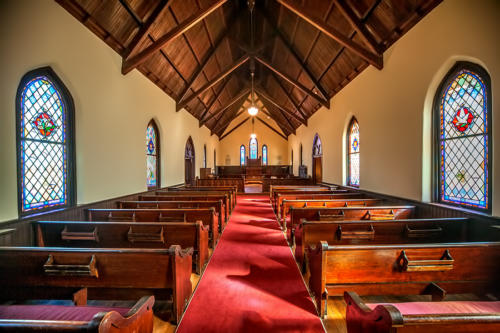 Interior of Weddings at St. Mary's Chapel - Charlotte NC.